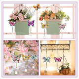 JeCuiK 6 Pcs Diamond Painting Butterfly Wind Chimes Kits 5D DIY Crystal Diamonds Painting Suncatcher Christmas Ornament Double Sided Diamond Art Keychains Pendant Best Gifts for Mom JeCuiK