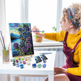 JOOZ Paint by Numbers Kits for Adults with Frame Landscape Adult Paint by Number Kits Flowers Paint by Number with Easel Mountain Paint by Numbers Canvas for Gift Home Wall Decor 7.87x11.81 Inch JOOZ