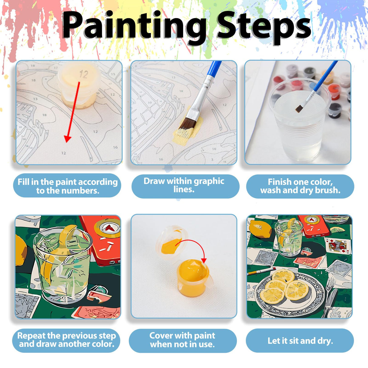 2 Pack Paint by Number Adults, Poker Paint by Numbers Kit for Adults Beginners, DIY Crafts Acrylic Painting by Number Kits Couple for Gifts Home Decor 12x16 Inch hkejoi