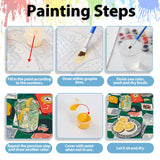 2 Pack Paint by Number Adults, Poker Paint by Numbers Kit for Adults Beginners, DIY Crafts Acrylic Painting by Number Kits Couple for Gifts Home Decor 12x16 Inch hkejoi