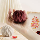 Diamond Ball Mold Ball Candle - Resin Casting Silicone Molds for Home Decor & Candle Making Wave Spiral Mold ESEDAGE