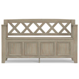 SIMPLIHOME Amherst Entryway Storage Bench - 48 inch Wide Solid Wood Hallway Seat in Distressed Grey, Transitional Bench for Entryway or Living Room with Lift-Up Lid and Spacious Storage SIMPLIHOME