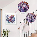 MVVMTOP Diamond Art Painting Kit, 5D DIY Octopus, Special Shape Crystal Artificial Diamond Partial Mosaic Handicraft for Beginners, Wall Decor Art for Bedroom, Office, Living Room, Christmas Gift MVVMTOP