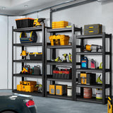 TOPKEY 5-Tier Utility Shelves Garage Storage Shelves, Heavy Duty Metal Storage Shelf for Garage, Kitchen, Warehouse, Adjustable Basement Storage Rack, Load 2000LBS, 63" H x 31.5" W x 15.8" D TOPKEY