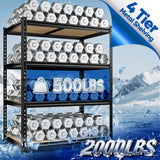 DurayLoly 40" W Garage Shelving, 4 Tier Storage Shelves Load 2000 lbs, Adjustable Garage Shelves, Metal Shelving Unit for Warehouse, Basement, Pantry, 40" Wx 16" D x 60" H, Black DurayLoly