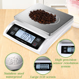Copkim Large Digital Kitchen Scale 66LB 30kg Commercial Food Scale Stainless Bread Scale with LCD Display Commercial Weighing Devices for Baking Cooking(Silver) Copkim