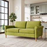 Vesgantti 65" Green Loveseat, Comfy Mid-Century Modern 2-Seat Sofa, No-Tool Assembly Small Couch for Living Room & Bedroom Vesgantti