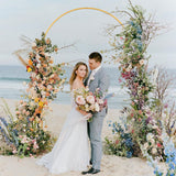 yumiaohe 7.2FT Metal Wedding Balloon Arch Stand Gold Stable Backdrop Stand Arch Frame for Birthday Party Bridal Baby Shower Christmas Ceremony Decoration yumiaohe