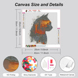 AMORARS Cat Diamond Painting Kit for Adults, 5D Forest Cat Diamond Art for Beginners - DIY Full Diamond Dot Gem Art Painting, Suitable Gifts and Home Wall Decoration Crafts, 12x12Inch AMORARS