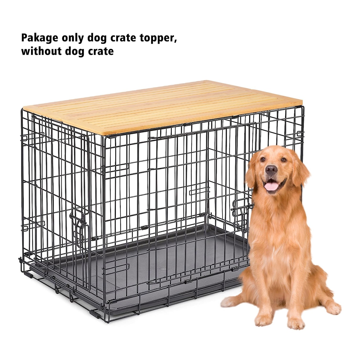 OIEKUN Dog Crate Topper -Dog Crate 24 inch Compatible with 24inx18in Dog Crate,Table Topper Collapsible Dog Kennel Topper for Decorative Dog Crate - WoodArtSupply