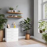 Karl home 4 Drawer Dresser for Bedroom, Small Chests of Drawers Modern Nightstand, White Dresser Chest with 4 Storage Drawers, Dressers for Nursery, Hallway, Living Room, Closet Karl home