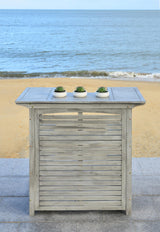 Safavieh Outdoor Living Collection Monterey Washed Bar Table, Grey Safavieh