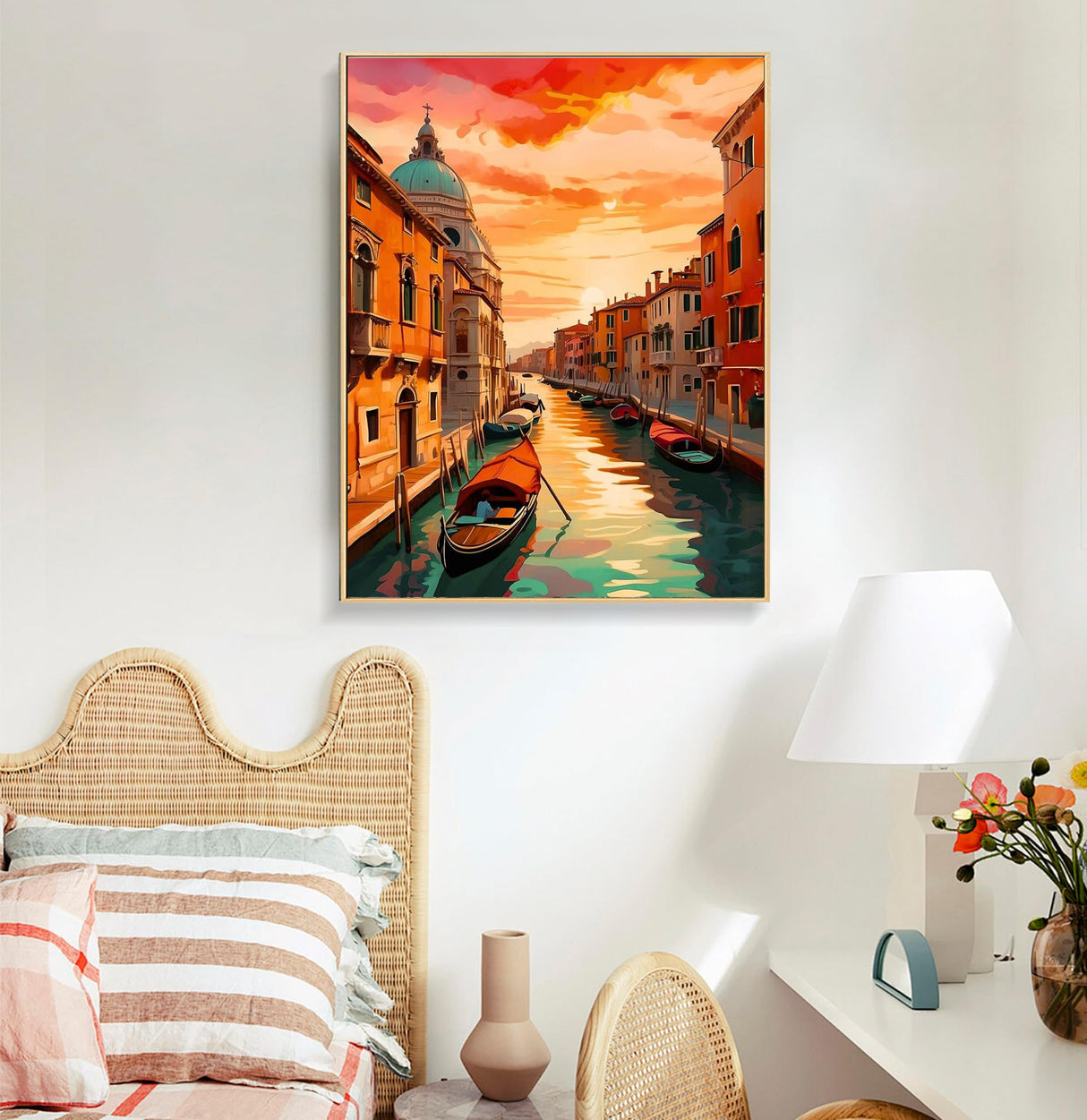 Paint by Numbers Kit for Adults Rolled Canvas - 16x20 Inch Venice Adult Paint by Number Kits on Canvas for Beginners, DIY Acrylic Oil Number Painting Kits with Gift Box for Home Wall Decor Gift Offito