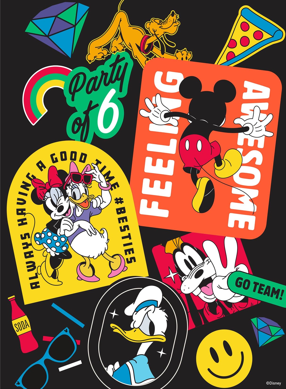 Ceaco - 5 in 1 Multipack - Disney - Mickey and Friends - (2) 300 Piece, (2) 500 Piece, (1) 750 Piece Jigsaw Puzzles Ceaco