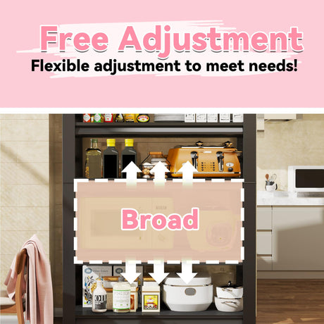 5 Tier Storage Shelves, Shelving Unit, Adjustable Metal Shelving,2000LBS Pantry Shelves Sturdy Steel Shelf for Kitchen Pantry Closet Laundry,15" D x 24" W x 59" H, Black Metallitrend