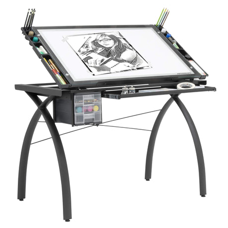 Futura Light Table for Artists, Drawing with Dimmable Light and Adjustable Top Artograph