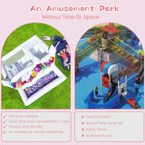 White Bounce House with Slide& Ball Pit for Kids Adults,Commercial PVC Large Inflatable Bounce House Castle Outdoor with 950W Powerul Blower,Wedding Birthday Party Decorations 13.3x13.3x10FT awesmflate