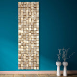 Empire Art Direct Textured II Rugged Blocks with Gold Leaf, 3D Wood Wall Art, Ready to Hang, 72" x 22", Living Room,Bedroom Empire Art Direct