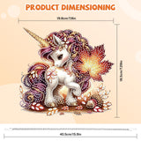 Bowetile Fall Diamond Art Hanging Kits for Adults Kids, Unicorn Diamond Art Suncatchers, 5D Special Shape Autumn Diamond Painting Pendant Window Ornament Gifts for Home Garden Door Wall Decor Bowetile