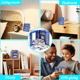 Anxiety Bookshelf Equipped with 60 Mini Books, Ornament Mini, Miniature Library,Miniature Bookshelf Decor,Brands Books,Dollhouse Bookcase Generic