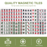 KIMOHOME Automatic Mahjong Table Foldable 44mm Tiles with Wheel with 2 Sets of Numbered Tiles (Blue & Green) Suitable for 152 Tiles Chinese, Filipino and American Style Mah Jong KIMOHOME