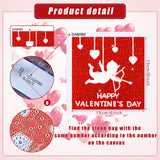 9 Pcs Christmas 5D Diamond Painting Kits - Valentine's Day Round Drill 5D Diamond Heart Craft Handmade Square Drill Diamond Painting Art (Heart Style) Charniol