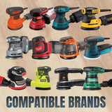 POWERTEC 25PK, 40 Grits, 5 Inch 8 Hole Hook and Loop Sanding Discs with Cleaning Stick, Aluminum Oxide Sandpaper Discs, Woodworking Sanding Pads for Random Orbital, Air, DA & Pneumatic Sander (45057) POWERTEC