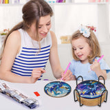 Dragon Diamond Art Coasters Kit: 8 Pcs Fantastic Dragon Diamond Painting Coasters with Holder and Cork Pads, DIY Coaster Craft Set for Adults Beginners Home Decor Gifts CRASHOT