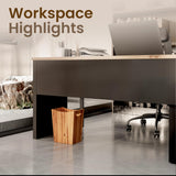 Tidita 2 Gallons Wastebaskets- Wooden Waste Basket with Handles -Small Trash Can for Bedroom, Spa Bathroom Decor, Kitchen, Living Room, Office - Trash Bin for Under Sink, Garbage Can (Acacia Wood) Tidita