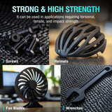 SUNLU 1KG PA6-CF 3D Filament 1.75mm, Heat Deflection Temperature up to 209°C, Made of 80% PA Nylon and 20% Carbon Fibers, Stiff & Strong & Heat Resistant, for Industrial Parts, Frosted Texture, Black SUNLU
