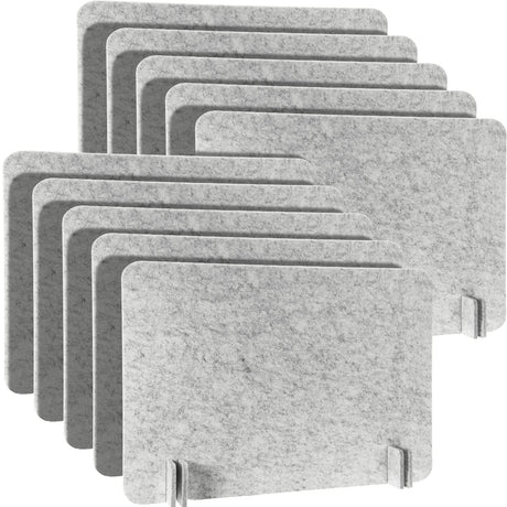 10 Pcs Acoustic Desk Divider 16 x 24 Inch Table Freestanding Privacy Panel Visual Distractions and Noise Reducing Cubicle Sound Proof Dividers Sound Absorbing Furniture Partitions(Anthracite Gray) Fabbay