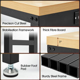 Adjustable Workbench 48" 2000 Lbs Load Capacity Heavy Duty Wood Work Bench, Smooth Surface Work Table for Garage, Workshop, Office, Home, Commercial Antifir