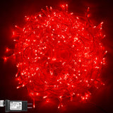 Vicila 500 LED Christmas Light Red, Indoor String Light Plug in Twinkling Hanging Tree Lights Fairy Light for Party, Bar, Bedroom, Outdoor Xmas Tree Decor-173.9ft(Red) Vicila