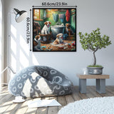 Puppy Puzzles for Adults 1000 Piece, Funny Dog Jigsaw Puzzle, Bath Party Dog Puzzle 23.9 * 23.9 inches IdeaBazar