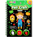 pigipigi Art Craft Activity for Kids: Foil Art Farm DIY Toy Kit, No Mess Creative Travel Supply Set, Idea Birthday Christmas Valentine Gift for Girl Boy Children 3 4 5 6 7 8 9 Year Old pigipigi