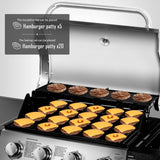 MASTER COOK Gas Grill, BBQ 4-Burner Cabinet Style Grill Propane with Side Burner, Stainless Steel MASTER COOK