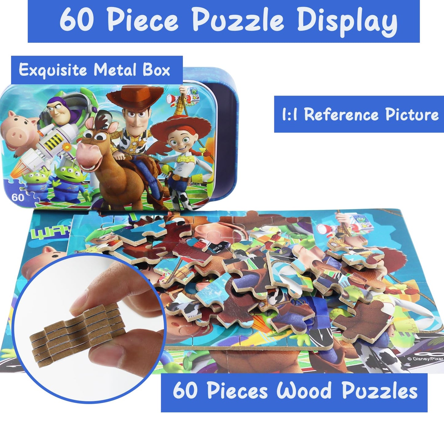 Generic NEILDEN Puzzles for Kids 3+ Toddler Puzzles Game for Kids Ages 4-8 Educational Preschool Floor Puzzles 60 Piece Puzzles Toy for Children