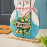 Glitzhome 30"H Easter Wooden Bunny Porch Decor，Standing Bunny Sign Decoration for Home or Yard glitzhome