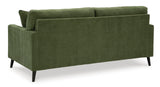 Signature Design by Ashley Bixler Mid-Century Modern Tufted Sofa with 2 Toss Pillows, Green Signature Design by Ashley