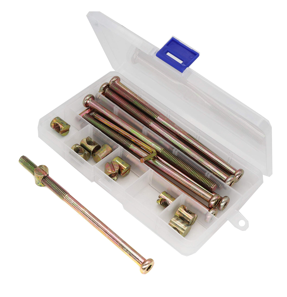 Bed Bolts, cSeao 10-Pack M8 x 140mm Socket Cap Bolts Barrel Nuts Set for Headboard Bunk Bed Frame Zinc Plated cSeao