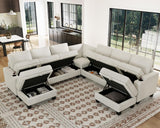 Belffin Modular Sectional Sofa Couch with Storage U Shape Convertible Corner Couches for Living Room White Couch Belffin