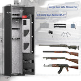 SUNCROWN 4-8 Rifle Gun Safe, Long Gun Safes for Rifles and Shotguns, Quick Access Rifle Safe with Numeric Keypad for Home Use, Metal Long Gun Safe Cabinet with 3 Adjustable Removable Brackets, Black SUNCROWN