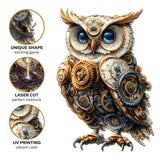 Jigfoxy Wooden Puzzles for Adults, Mechanical Owl Wood Puzzles Adult, Unique Animal Shape Wooden Jigsaw Puzzles for Adults, Birthday Gifts for Puzzle Lovers, Family(S-8.5 * 5.8in-80pcs) Jigfoxy