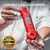 ThermoMaven Professional Meat Thermometer Digital, Ultra-Fast 0.5 Sec Instant Read, NIST Certified ±0.5°F Accuracy, 100% Waterproof, Auto-Rotating Backlit Display, Lift-to-Wake, for BBQ/Cooking/Candy ThermoMaven