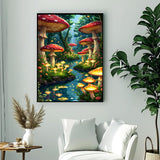 Enchanted Mushroom Diamond Art Kits for Adults, DIY 5D Diamond Painting Kits for Beginners, Round Full Drill Diamond Dots Paintings,Diamonds Pictures Gem Art for Adults Crafts Home Decor 12x16 Inch WGSMGL