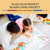 DIY Board Game Kit - Make Your Own Board Game Kit with Double-Sided Blank Game Board, Blank Board Game Box, Board Game Pieces, Board Game Accessories da Vinci's Room