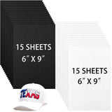 Innconee 30 Pcs Embroidery Puffy Foam 6 x 9 Inch 3mm EVA Foam Sheets for 3D Embroidery Crafts and Arts, Hand Sewing, DIY Projects, Cosplay Costumes, Quilting, Hats, Pillows, Bags (Black,White) Innconee