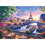 300 Piece Puzzle for Adults-Blooming Paris | Recycled Cardboar Jigsaw Puzzles 300 Pieces | Challenging Family Activity Great Gift Idea for Family Friends | Difficult Puzzles Size 20.5X 15 inches Edsjegn