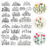 Flower Water Soluble Embroidery Patterns, 25 Pcs Stick and Stitch Embroidery Papers Wash Away Pre-Printed Floral Pattern Transfers, Customized Gift for Hand Sewing Lover Beginners INCOK