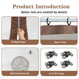 SCOCANOPY Universal Replacement Mosquito Netting Screen Walls for 10x10 Canopy Or Gazebo, Set of 4 Panels (Brown) SCOCANOPY